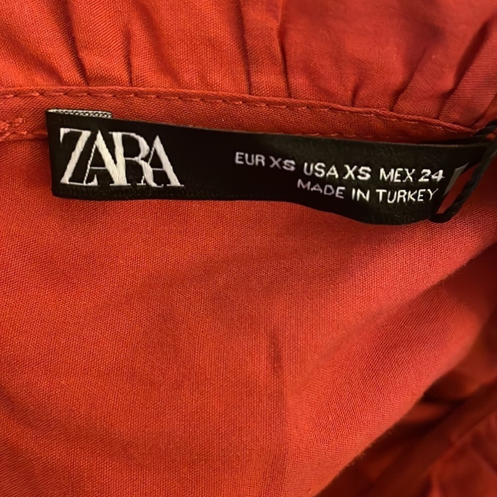 ZARA Ruffled Poplin Cropped Top - Picture 11 of 11